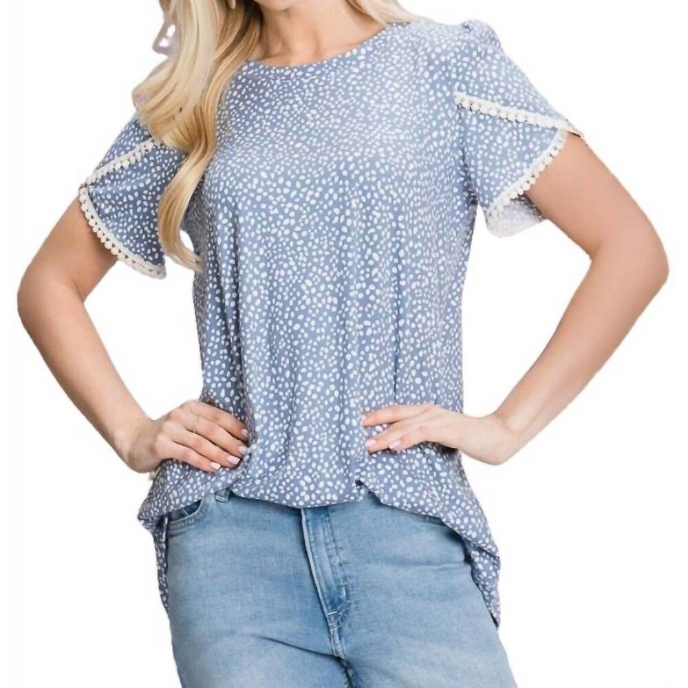 NEW REBORN J casual tee top in denim